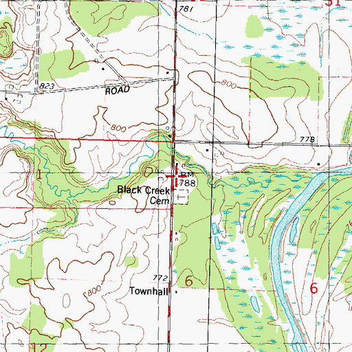 Topographic Map of School Number 8 (historical), WI