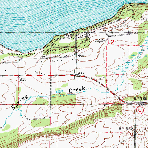 Topographic Map of School Number 8 (historical), WI