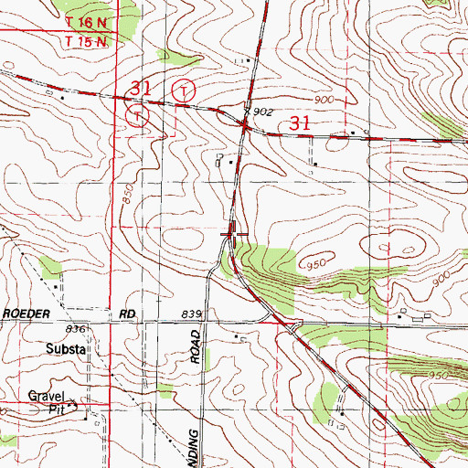 Topographic Map of School Number 11 (historical), WI