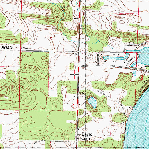 Topographic Map of School Number 12 (historical), WI