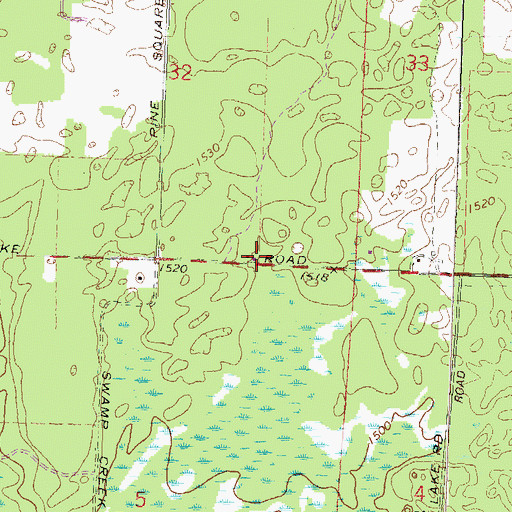 Topographic Map of Collette School (historical), WI