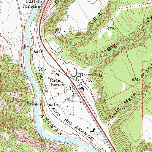 Topographic Map of Big Canyon, CO