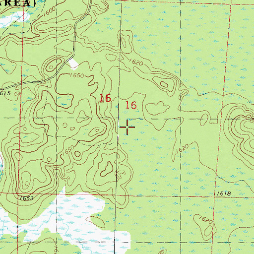 Topographic Map of Enterprise Recreation Area, WI