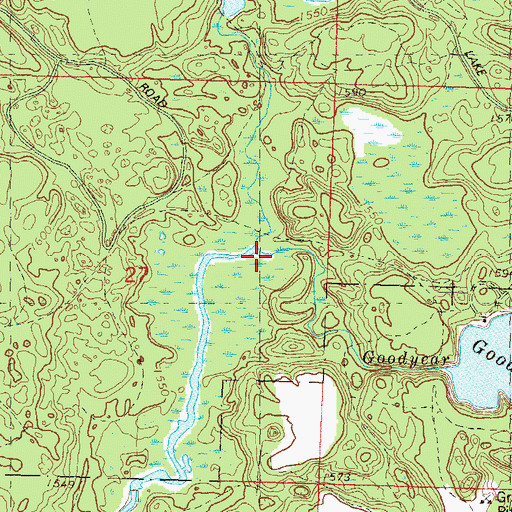 Topographic Map of Goodyear Creek, WI