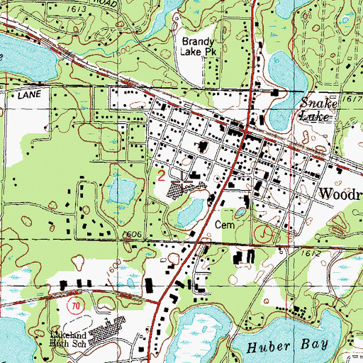 Topographic Map of Howard Young Medical Center, WI