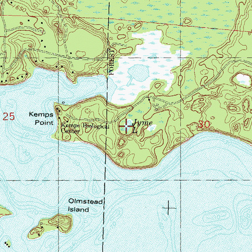 Topographic Map of Jyme Lake, WI