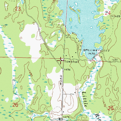 Topographic Map of Kelly School (historical), WI
