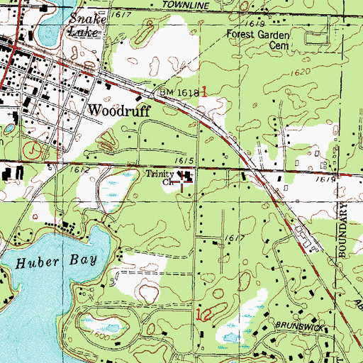 Topographic Map of Trinity Lutheran School, WI