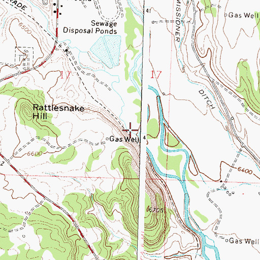 Topographic Map of Rock Creek, CO