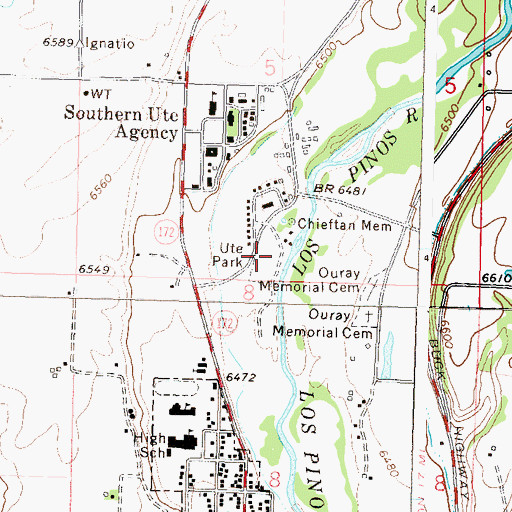 Topographic Map of Ute Park, CO