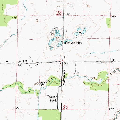 Topographic Map of Good Cheer School (historical), WI