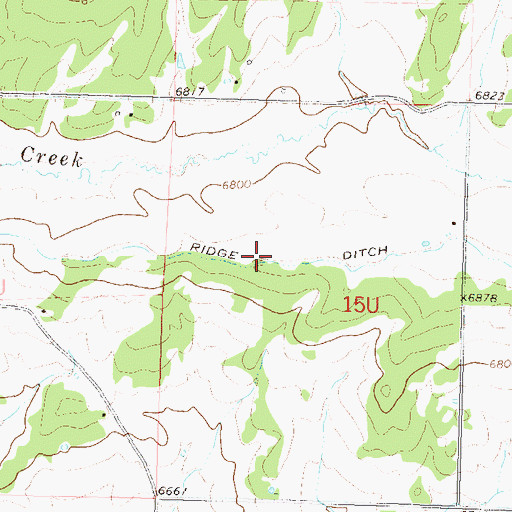 Topographic Map of Ridge Ditch, CO