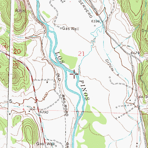 Topographic Map of Ute Creek, CO