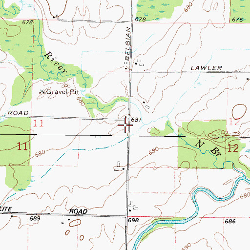 Topographic Map of Sunny Brook School (historical), WI