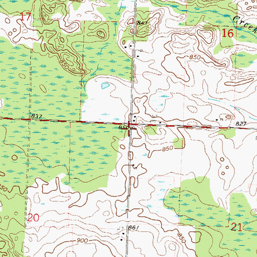 Topographic Map of West Klondike School (historical), WI