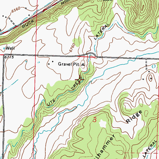 Topographic Map of Ute Creek Lateral, CO