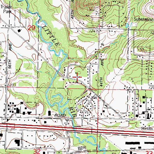 Topographic Map of Benjamin Single House, WI