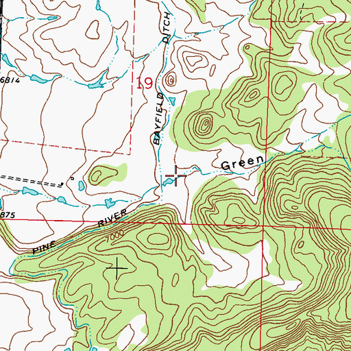 Topographic Map of Green Canyon, CO