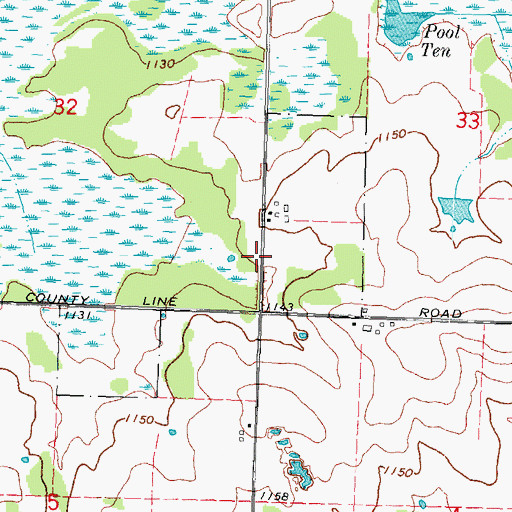 Topographic Map of Carey School (historical), WI