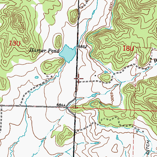 Topographic Map of Reservoir Canyon, CO