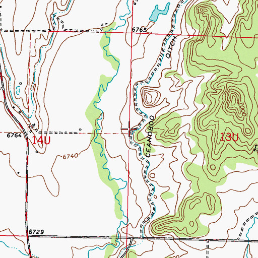 Topographic Map of Ceanoboo Ditch, CO