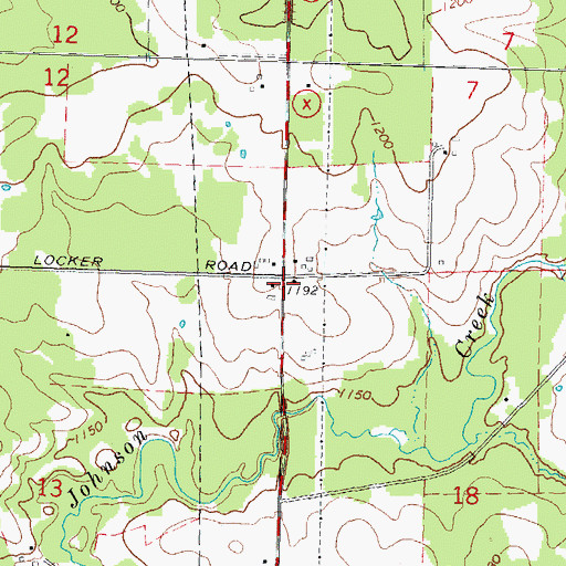 Topographic Map of Cole School (historical), WI