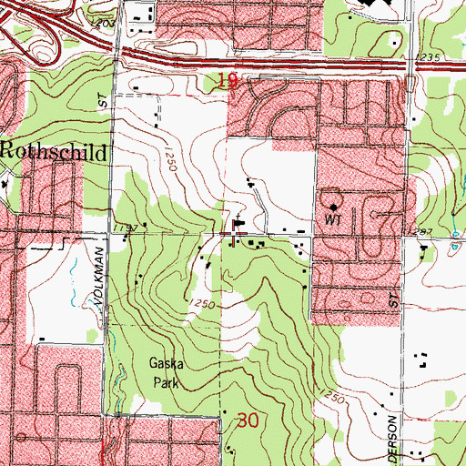 Topographic Map of Covenant Community Presbyterian Church, WI