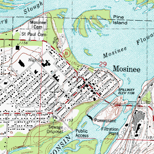 Topographic Map of Crossroads Apostolic Bible Church, WI