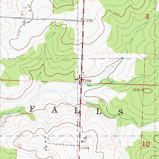 Topographic Map of DaCourcey School (historical), WI
