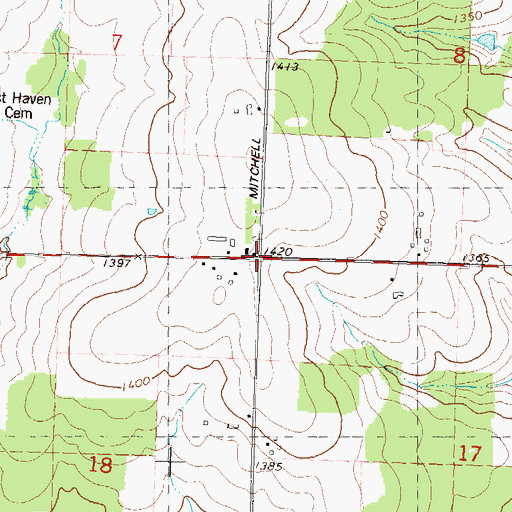 Topographic Map of Emmerich, WI