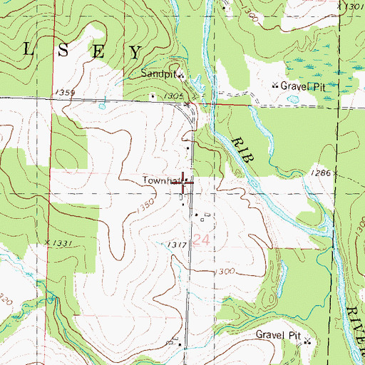 Topographic Map of Emory School (historical), WI