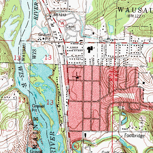 Topographic Map of Good Shepherd Lutheran Church, WI