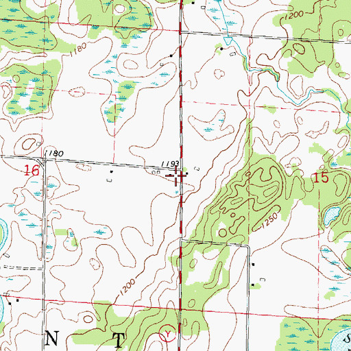 Topographic Map of Harrison School (historical), WI