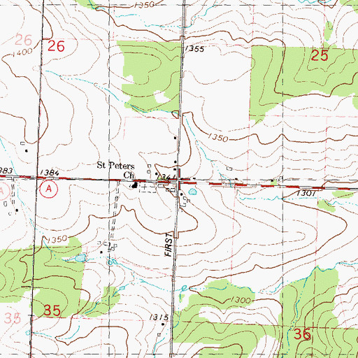 Topographic Map of La Follette School (historical), WI