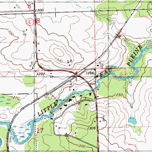Topographic Map of McMillan, WI