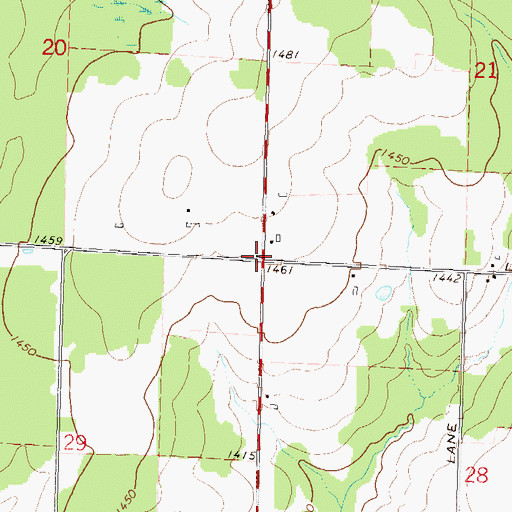 Topographic Map of McMynn School (historical), WI