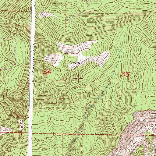 Topographic Map of Goose Creek, CO