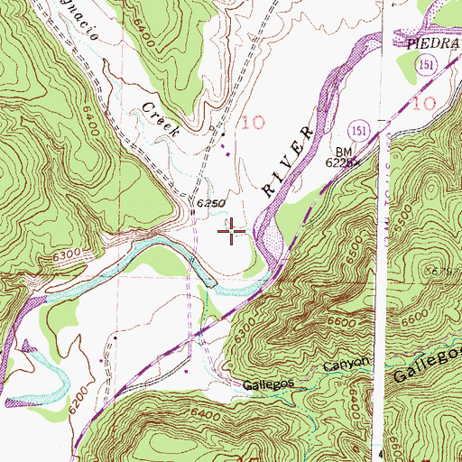 Topographic Map of Ignacio Creek, CO