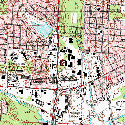 Topographic Map of University of Arkansas Institute of Technology, AR