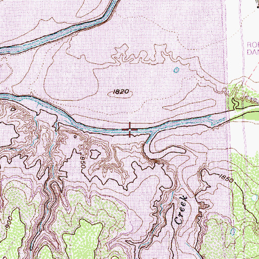 Topographic Map of Lake E V Spence, TX