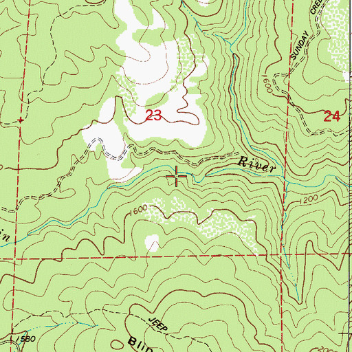 Topographic Map of Ki-a-Kuts Falls, OR