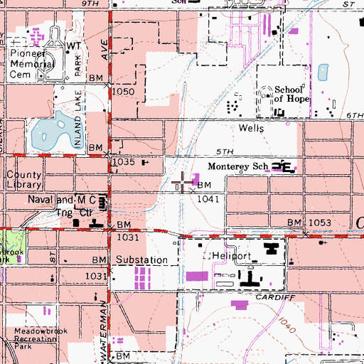 Topographic Map of Star at Anderson Community Day School, CA