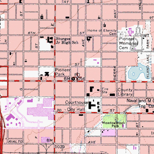 Topographic Map of Division Two Library California State Court of Appeals, CA