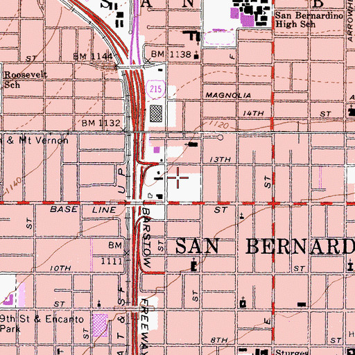 Topographic Map of Riley Elementary School, CA