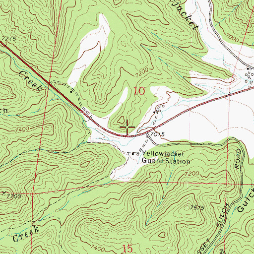 Topographic Map of Little Squaw Creek, CO