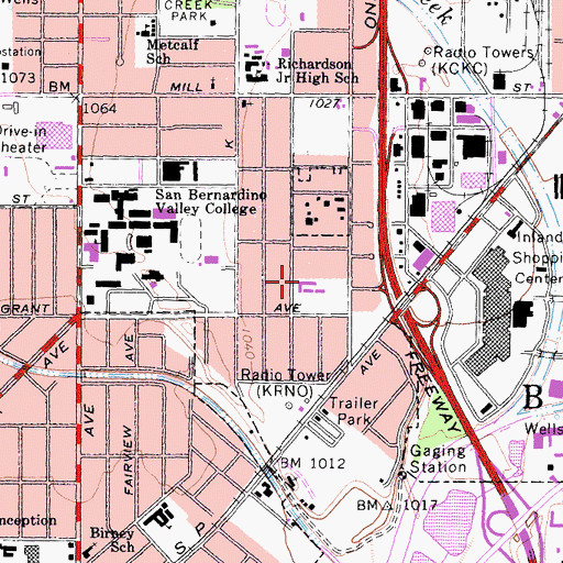 Topographic Map of Urbita Elementary School, CA