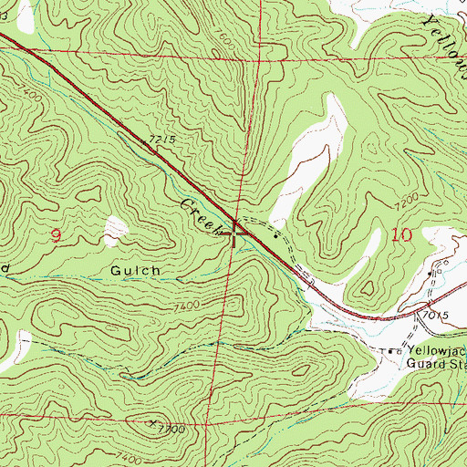 Topographic Map of Blind Gulch, CO