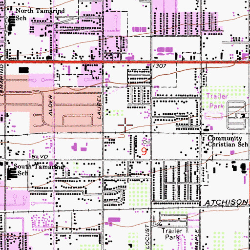Topographic Map of Barton Field, CA