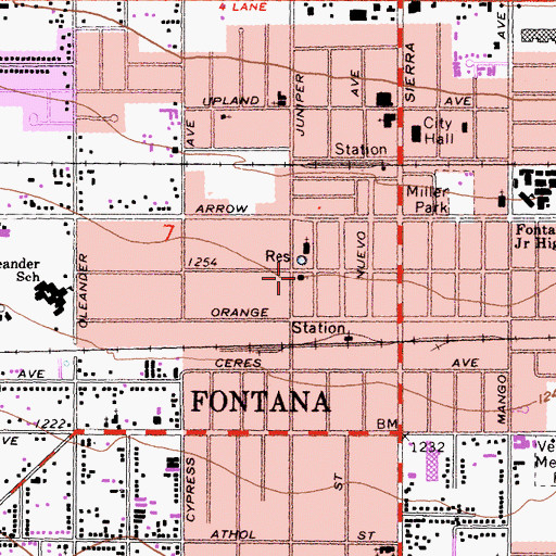Topographic Map of Community Faith Center, CA