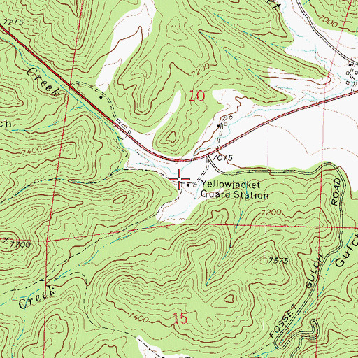 Topographic Map of Yellowjacket Guard Station, CO